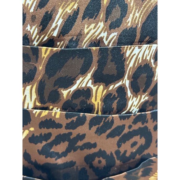 Bisou Bisou Dress 4 Mini Animal Print Brown Grey Sleeveless Party Occasion Gift - Picture 10 of 17